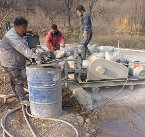 黑水路面下沉注浆